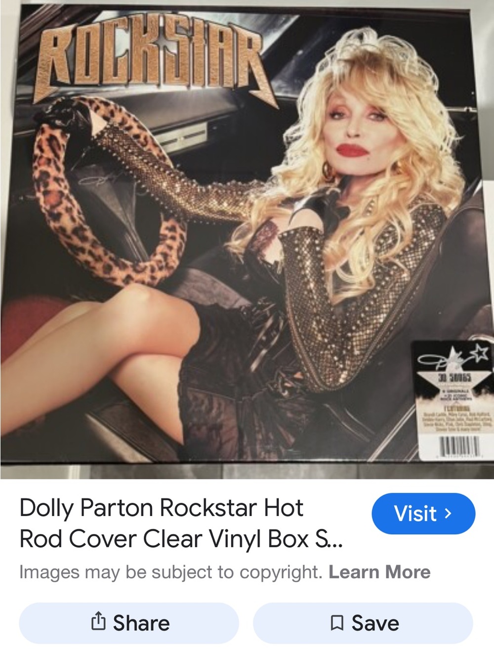 #2150**Rockstar CD/Dolly Parton W/Cover Model - Gold & Black - Picture 2 of 15